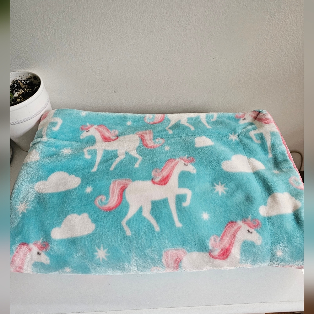 Kids Sherpa Blanket Unicorn